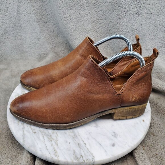 Very Volatile Shoes Womens Size 7 Brown Leather Graham Ankle Boots *Read* - Picture 1 of 10